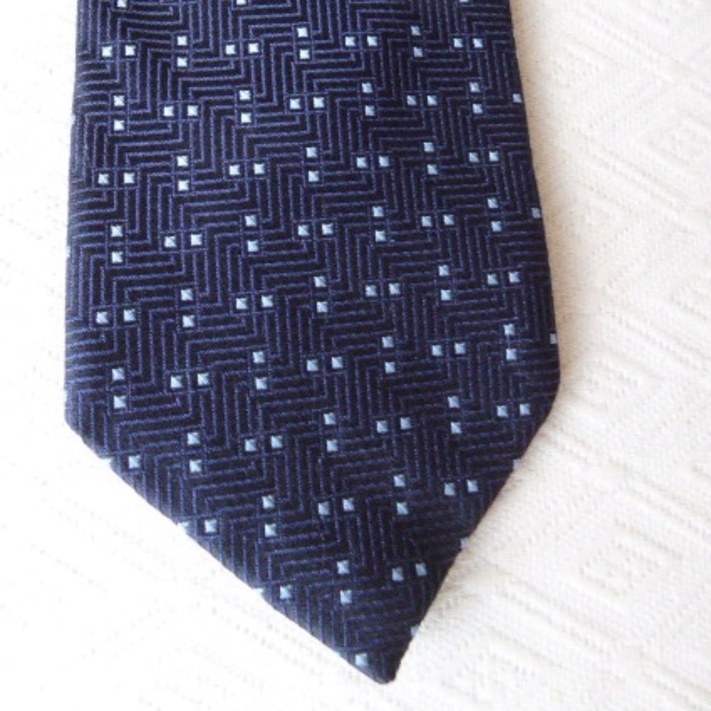 VALENTINO ITALY navy blue SILK TIE